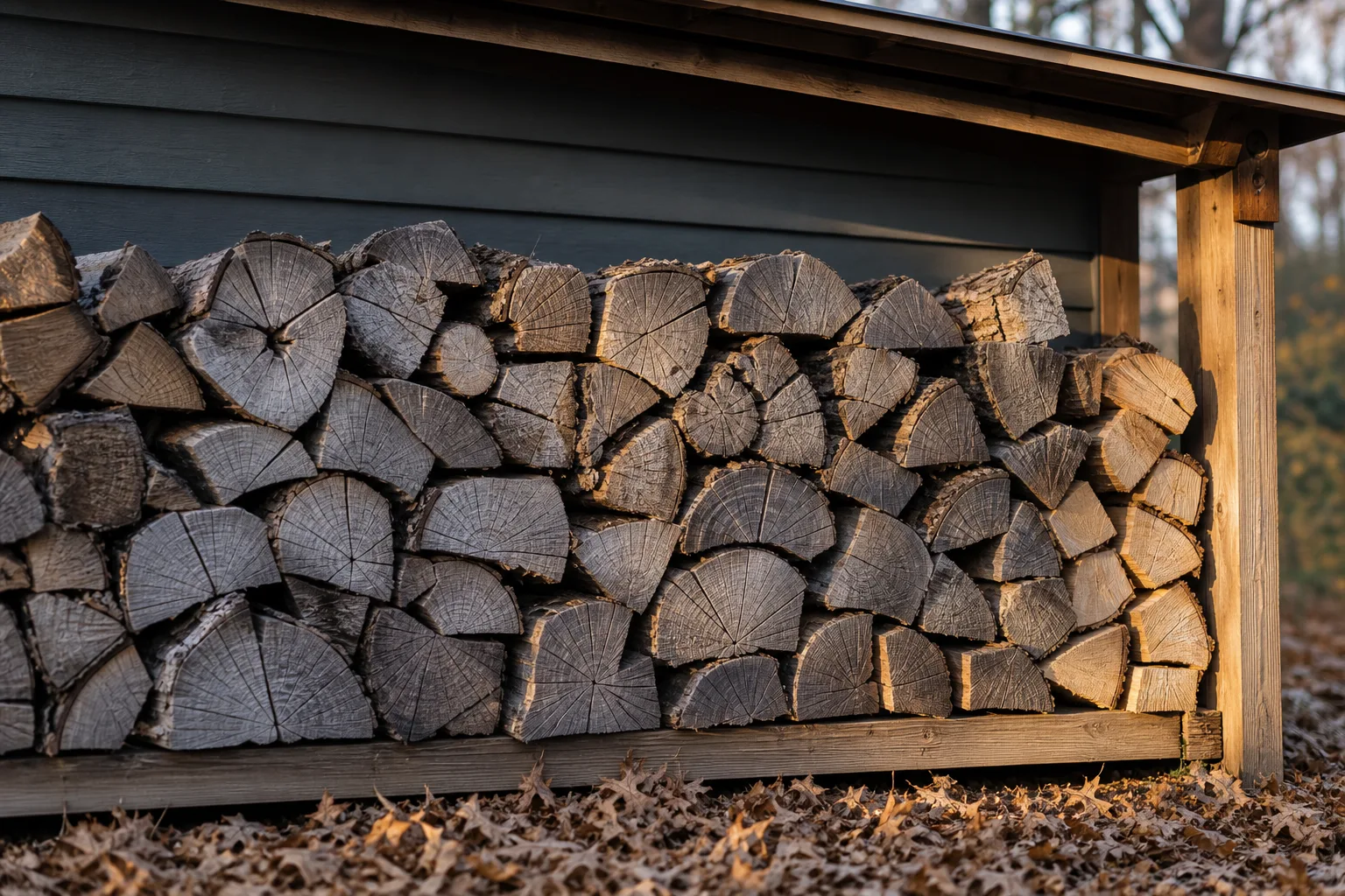 high efficiency wood stove fuel, seasoned firewood with grey checked split faces