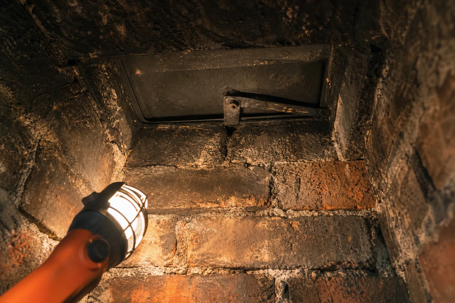 Fireplace sweepers near me inspect the smoke chamber above the firebox, the area most often skipped during a cleaning