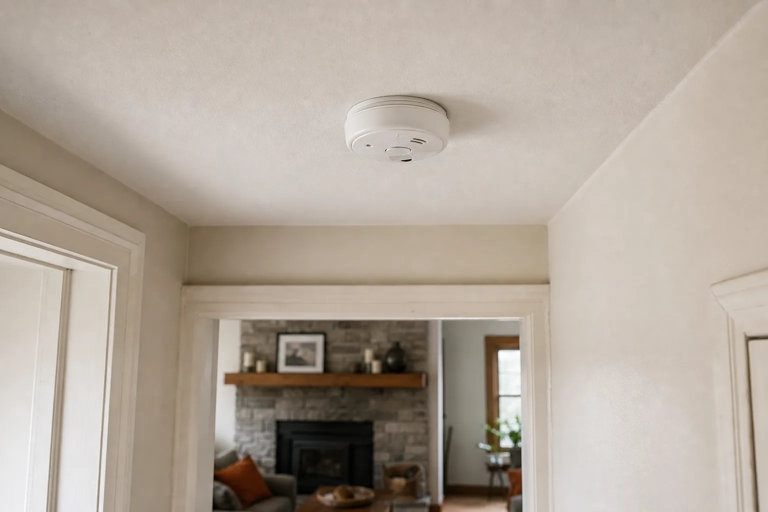 Smoke smell from fireplace when not in use is not a carbon monoxide warning, and a CO alarm is the only real detector