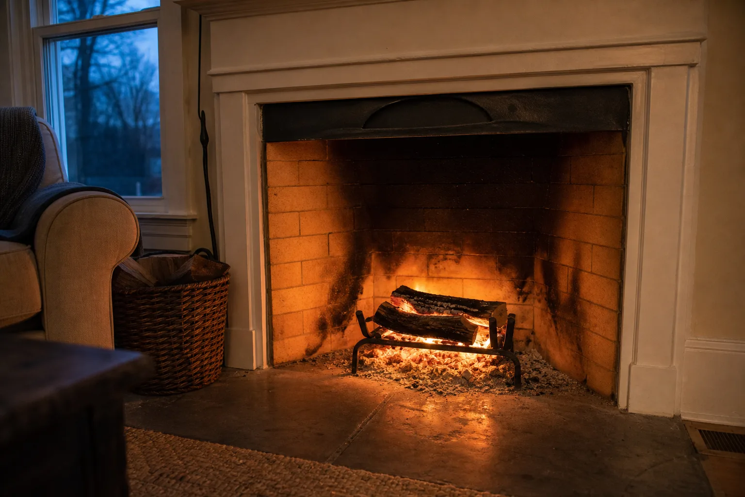 how often to clean chimney depends on how you burn: a low wood fire in a sooted firebox