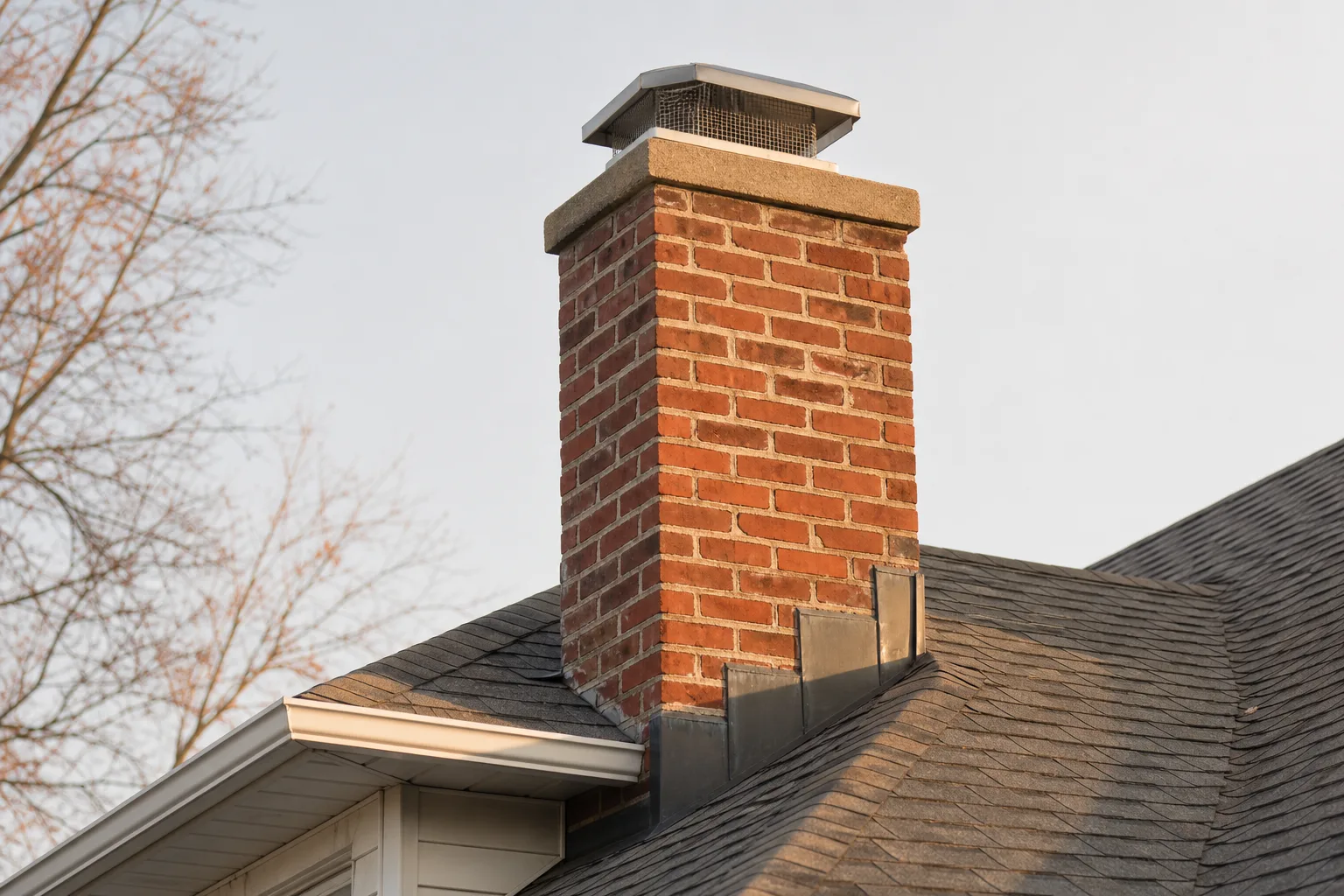 Firewood moisture meter cannot see inside this brick chimney flue and cap