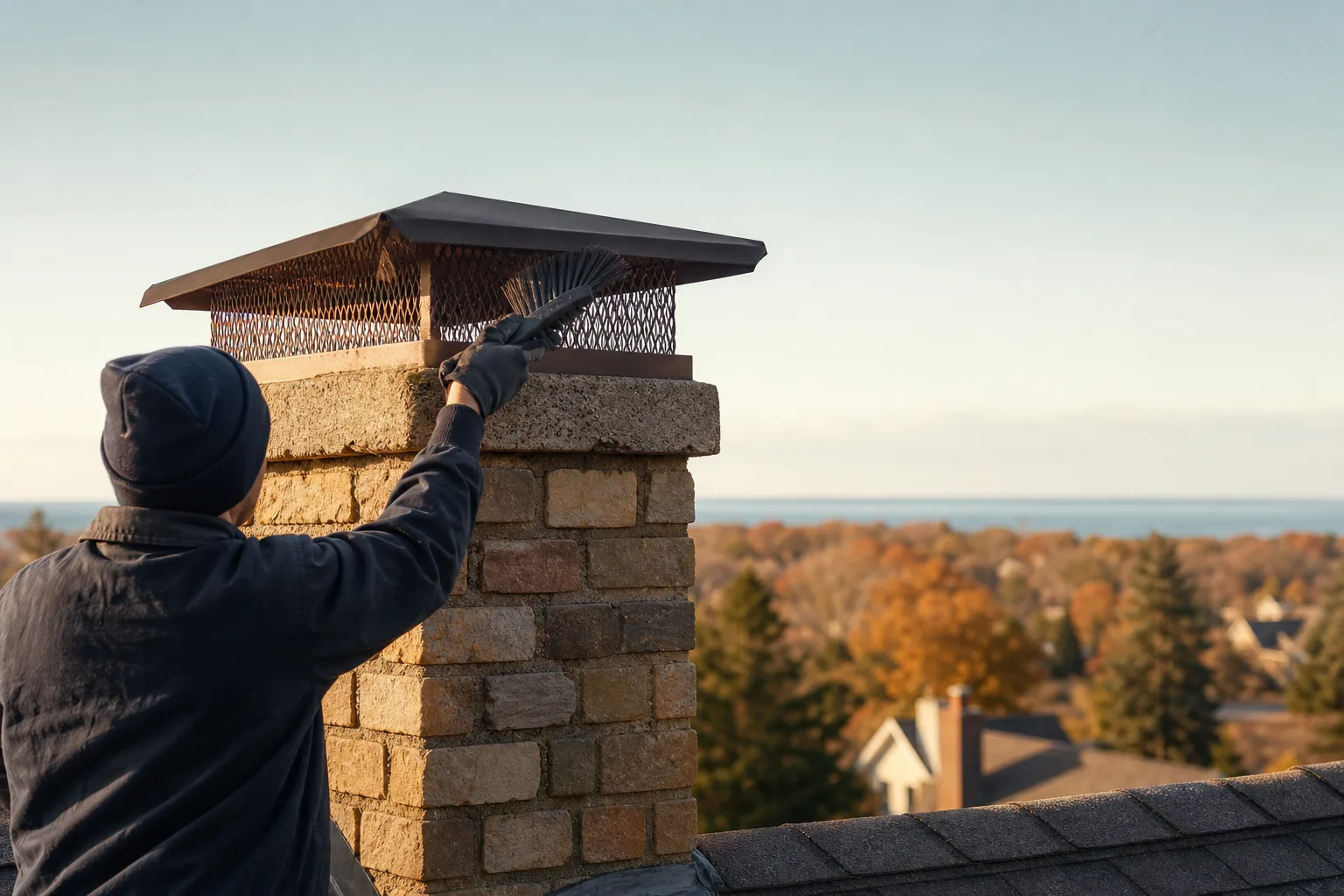 Cleaning and maintaining the cap — professional chimney service perspective