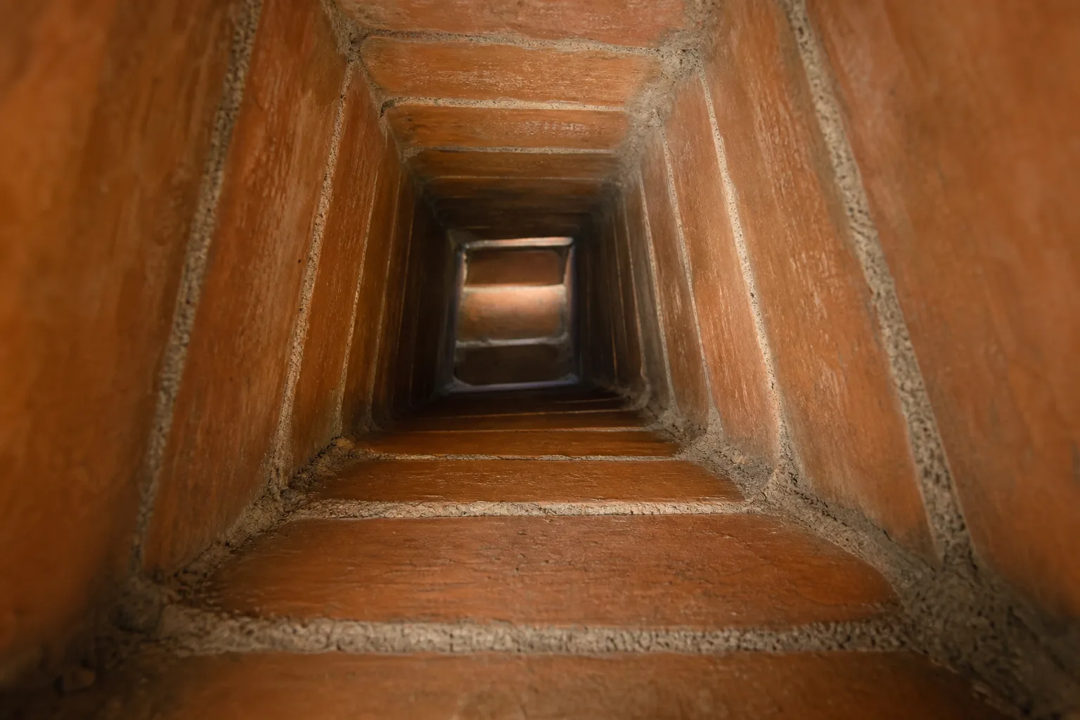 chimney cleaning services after view of the same flue interior swept clean to bare tile