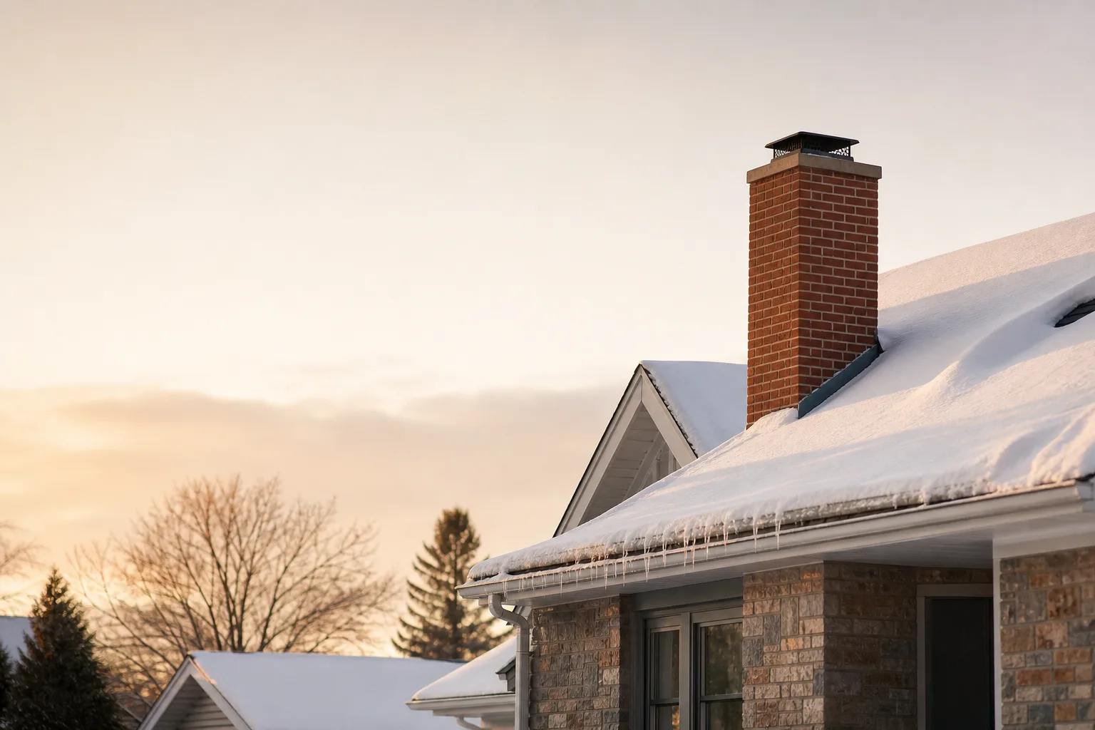 Chimney sweep in Edgewater, CO — rooftop chimneys across the city