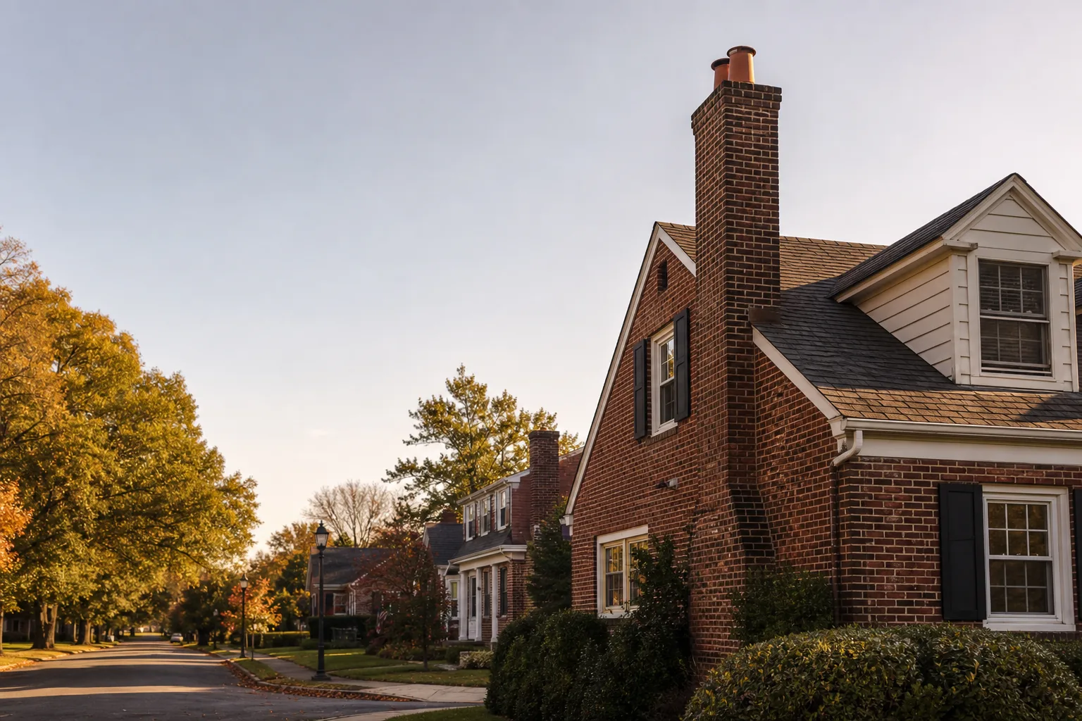 Chimney sweep in Delaware — homes with rooftop chimneys Chimney sweep in Delaware — homes with rooftop chimneys